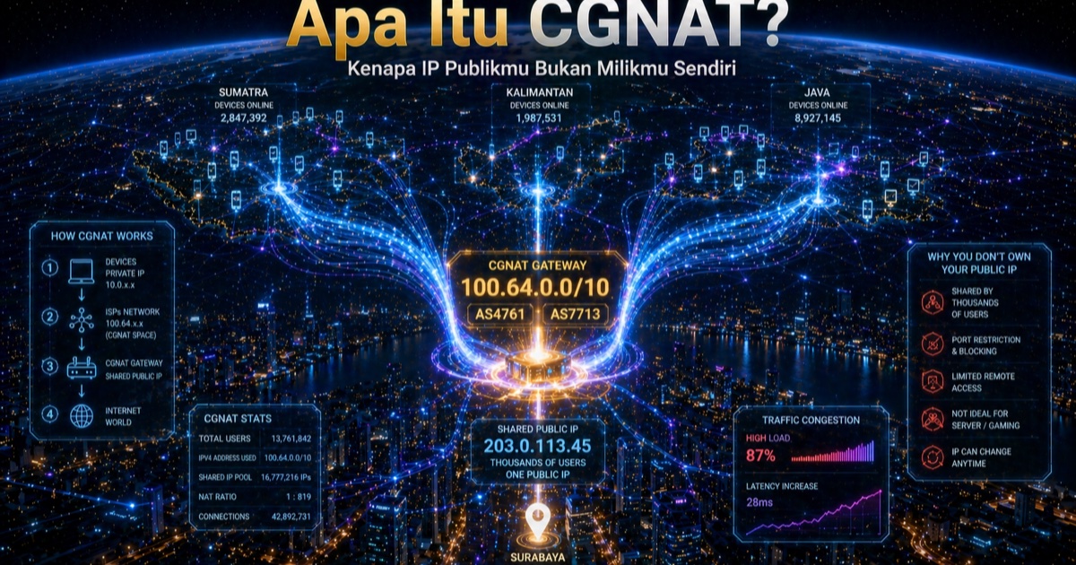 Ilustrasi Apa itu CGNAT dan Dampaknya untuk Pengguna ISP