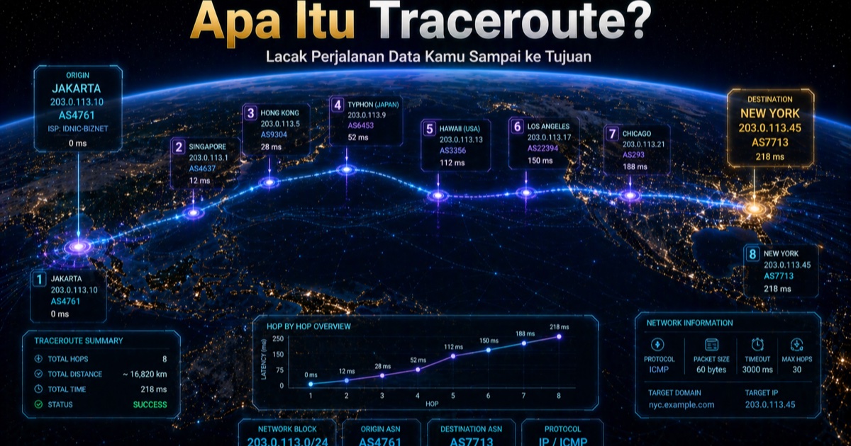 Apa itu Traceroute & Cara Membacanya