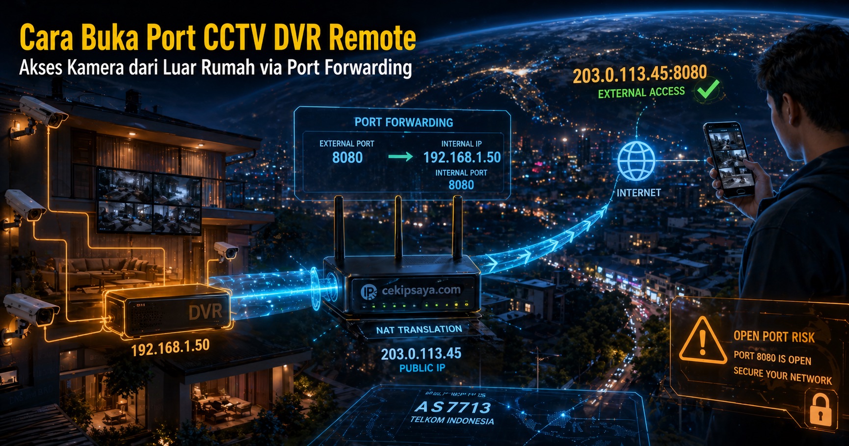 Cara Buka Port CCTV DVR agar Bisa Diakses dari Luar Rumah!