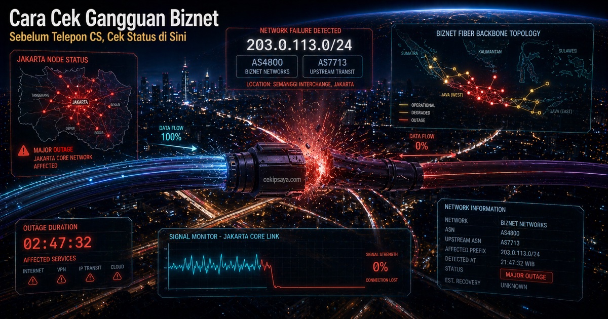 Cara Cek Gangguan Biznet Hari Ini — Status Real-Time 2026