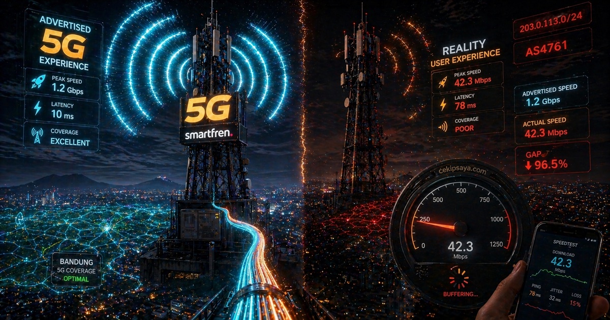 Ilustrasi Cara Cek Gangguan Smartfren Hari Ini — 4G LTE Drop