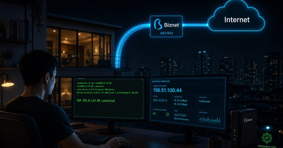 Cara Cek IP Biznet