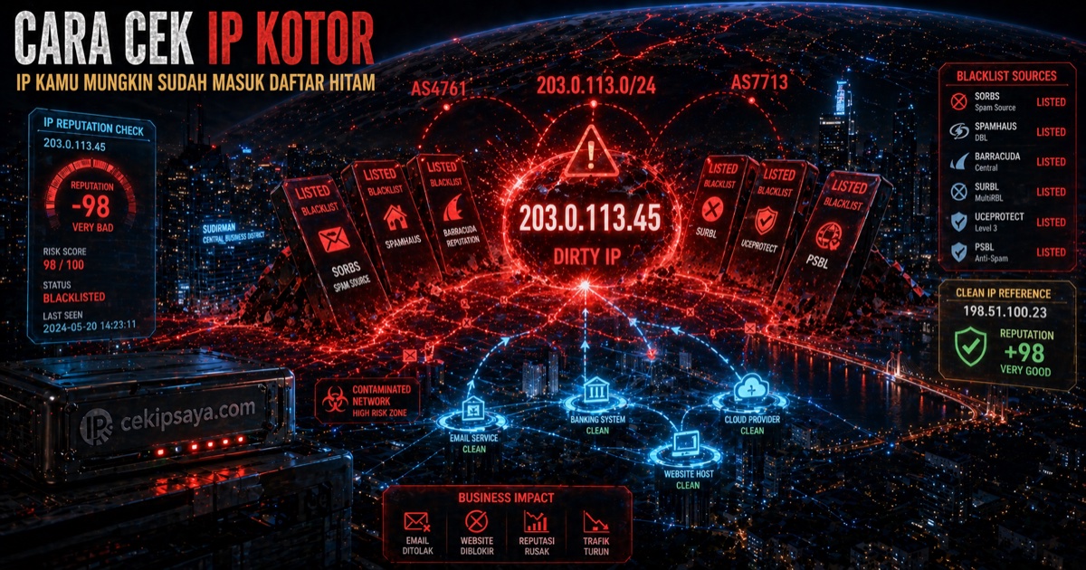 Cara Cek IP Kotor dan Bersih Lengkap
