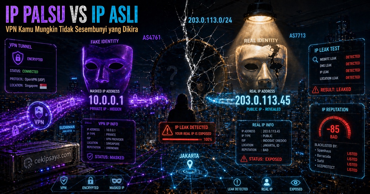 Cara Cek IP Palsu vs IP Asli Online