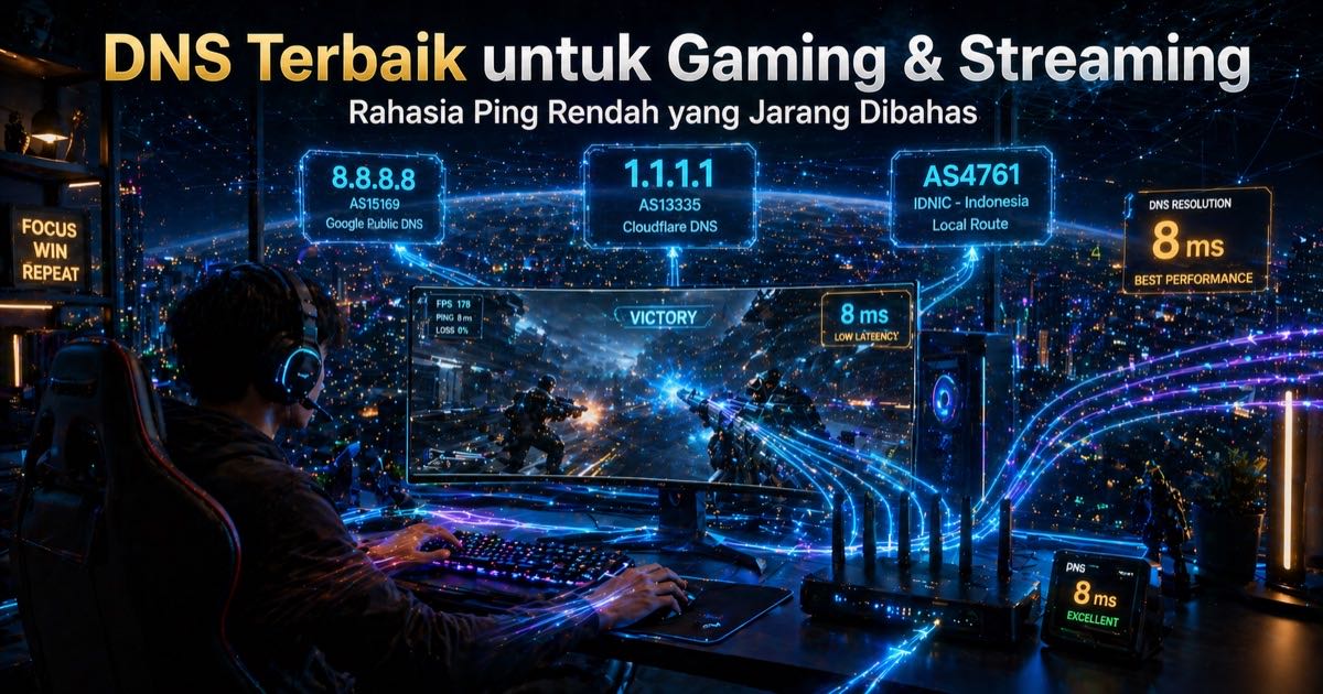 Ilustrasi Cara Setting DNS Terbaik untuk Gaming & Streaming