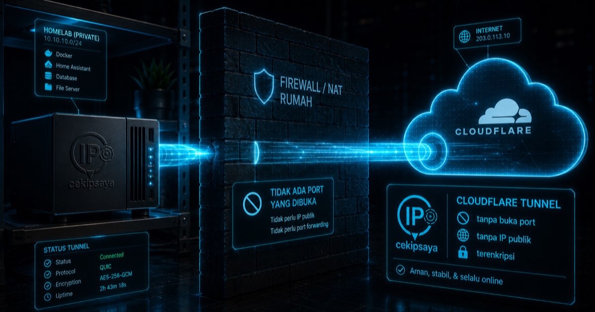 Cloudflare Tunnel: Self-Hosting Tanpa Port Forwarding
