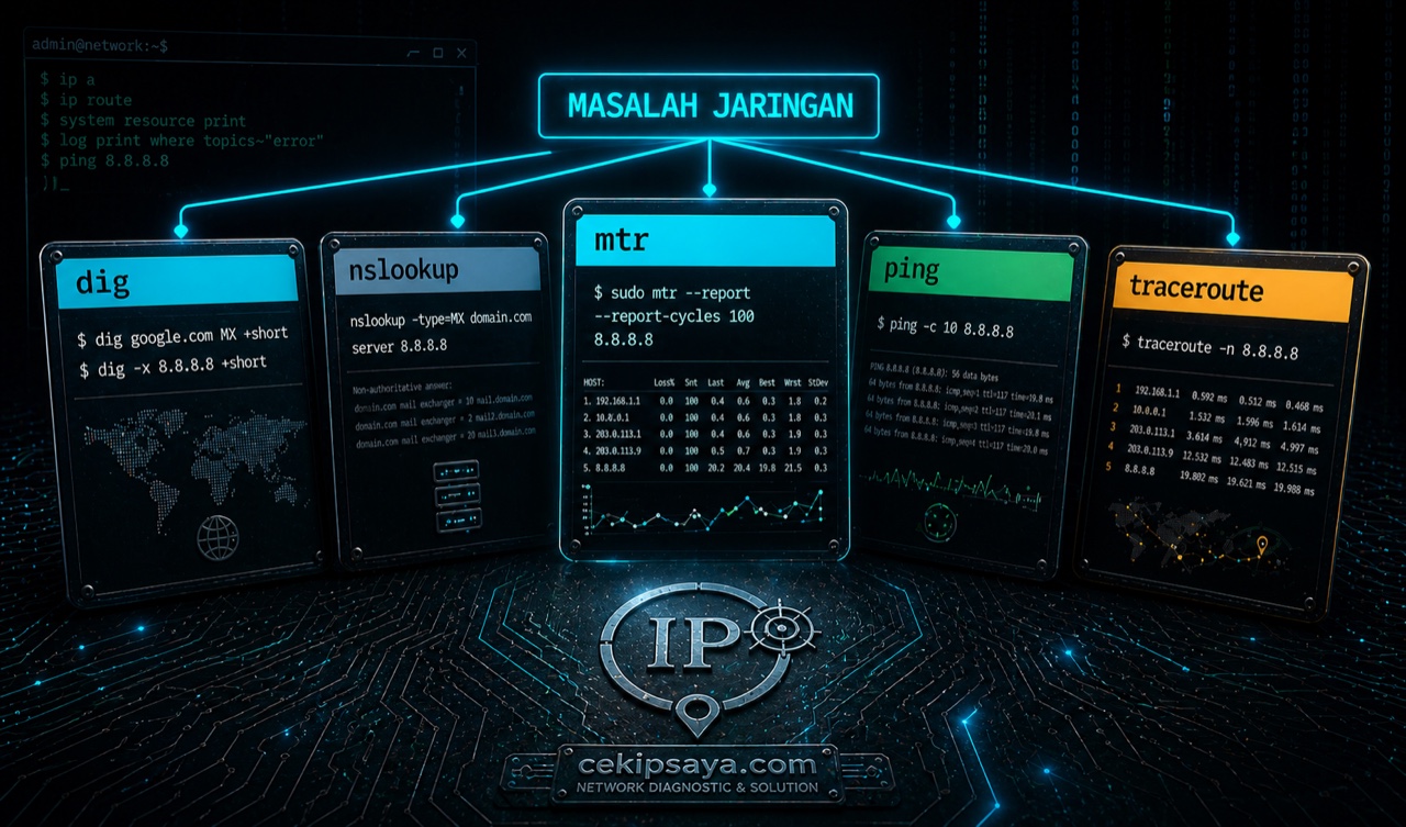 Cheat Sheet Command Jaringan untuk Teknisi