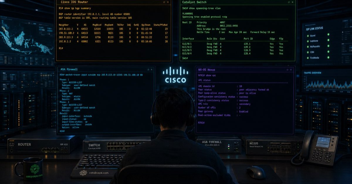 Command Cisco Penting untuk Teknisi Jaringan