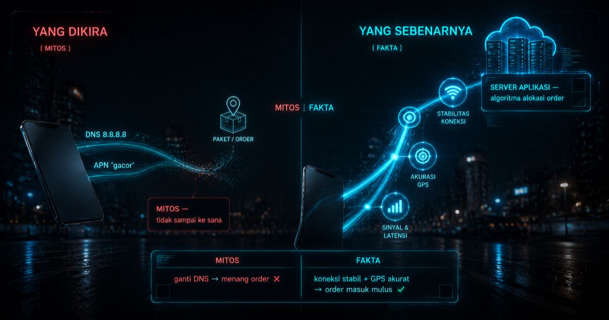 Ganti DNS/APN Biar Menang Orderan Ojol? Ini Faktanya