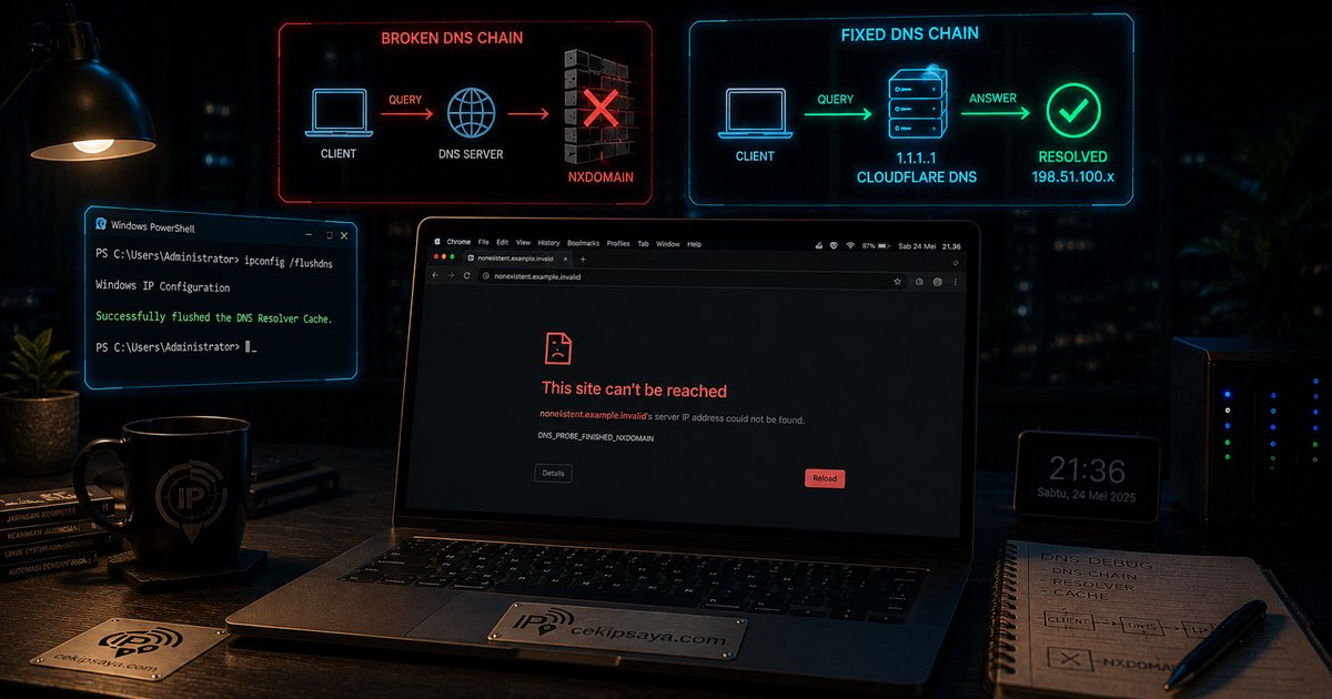 DNS_PROBE_FINISHED_NXDOMAIN — Cara Mengatasi