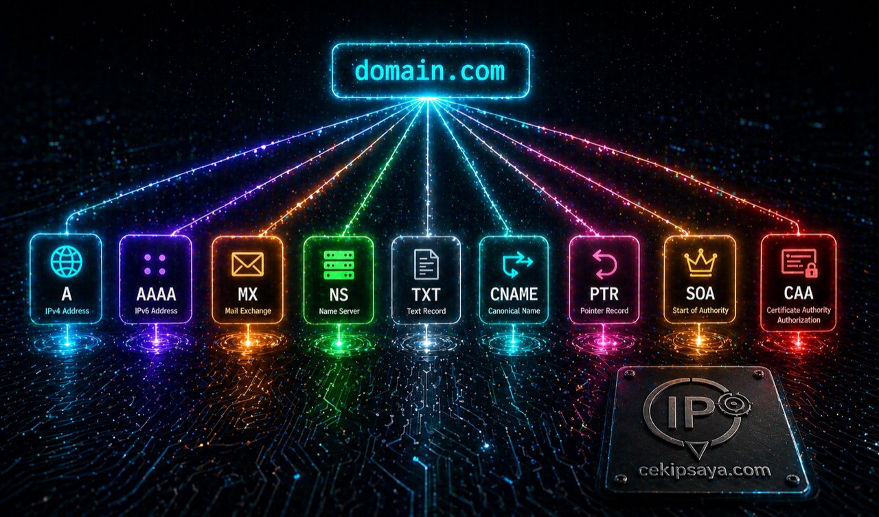 Panduan DNS Record — A, MX, NS, TXT, PTR