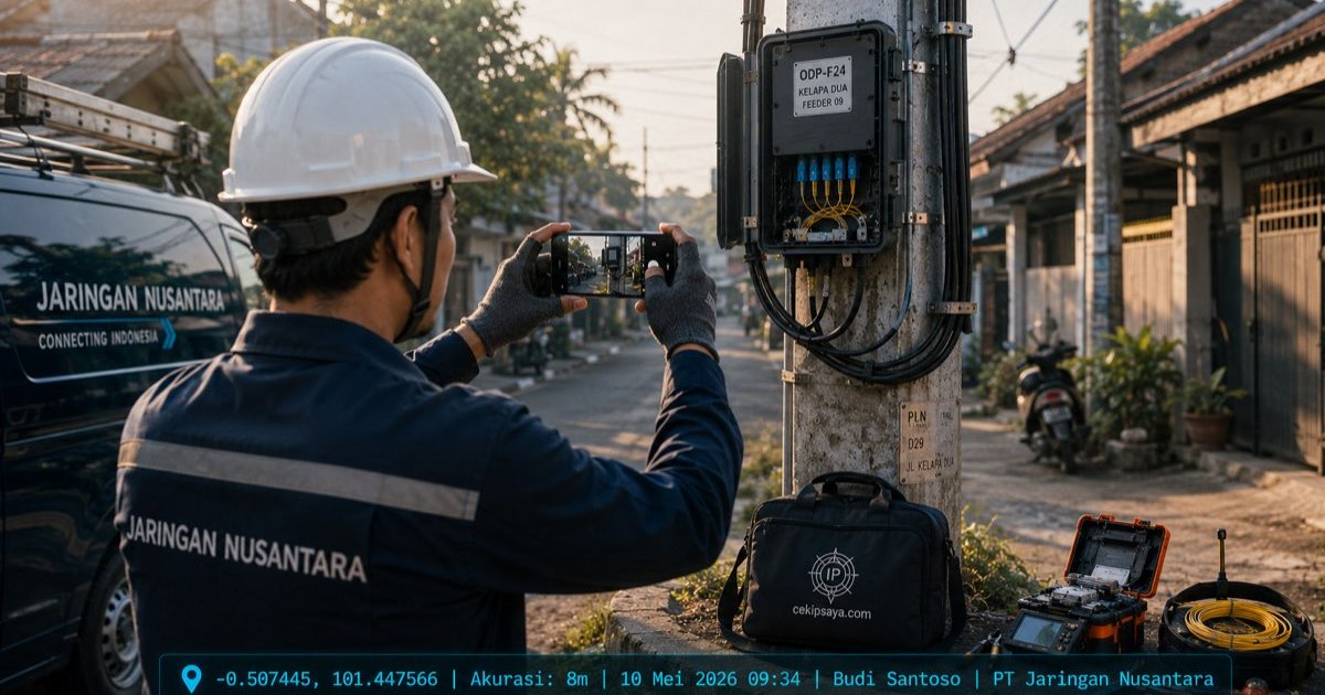 Dokumentasi Survei Jaringan: Foto + GPS Online