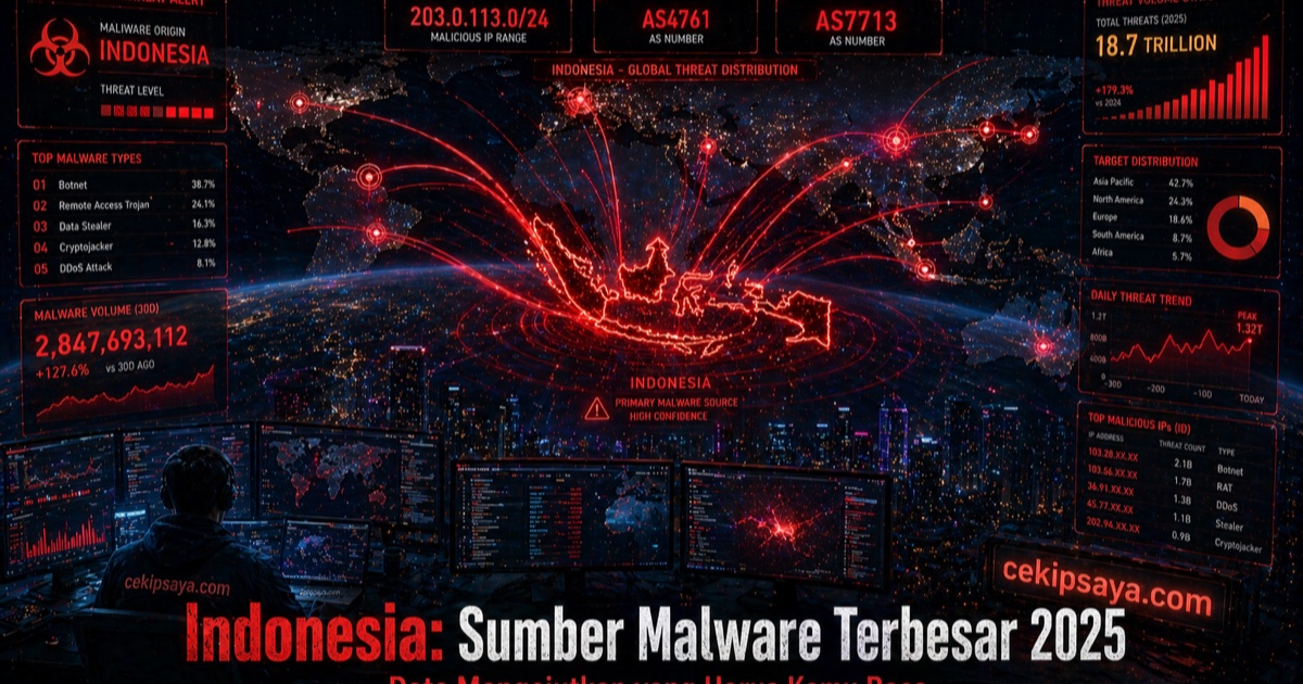 Indonesia Sumber Malware Terbesar Dunia 2025