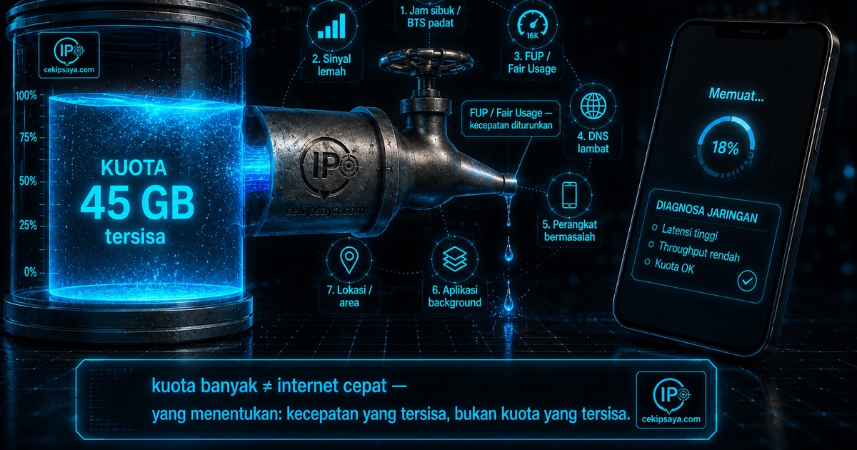 Internet Lemot Padahal Kuota Masih Banyak — Ini Sebabnya