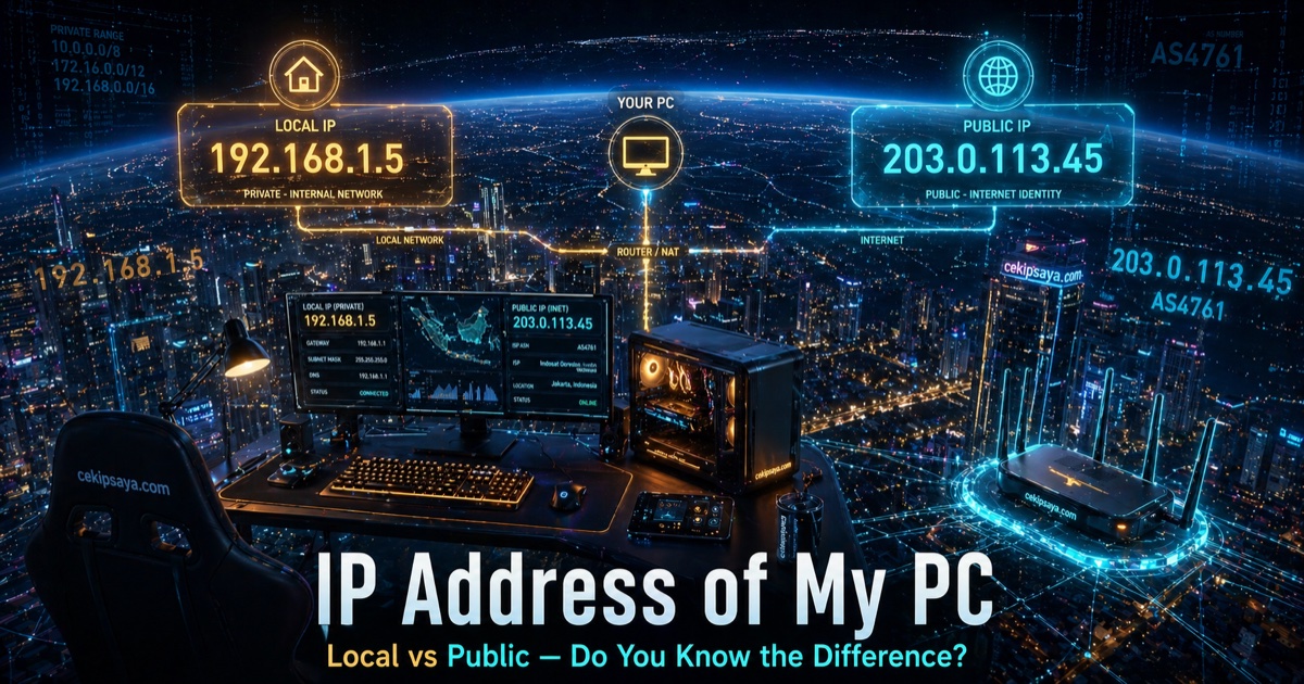 IP Address of My PC — Cek IP Windows & Linux