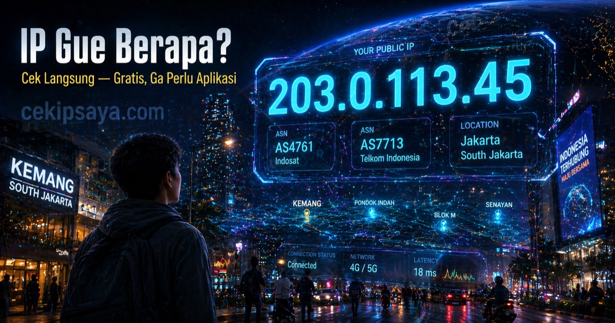 IP Gue Berapa? Cek IPGue Sekarang Gratis