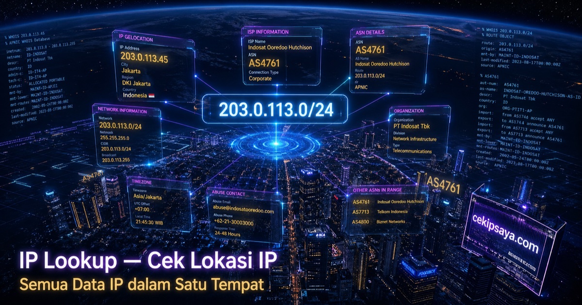 IP Lookup — Cek Informasi Lengkap IP Address