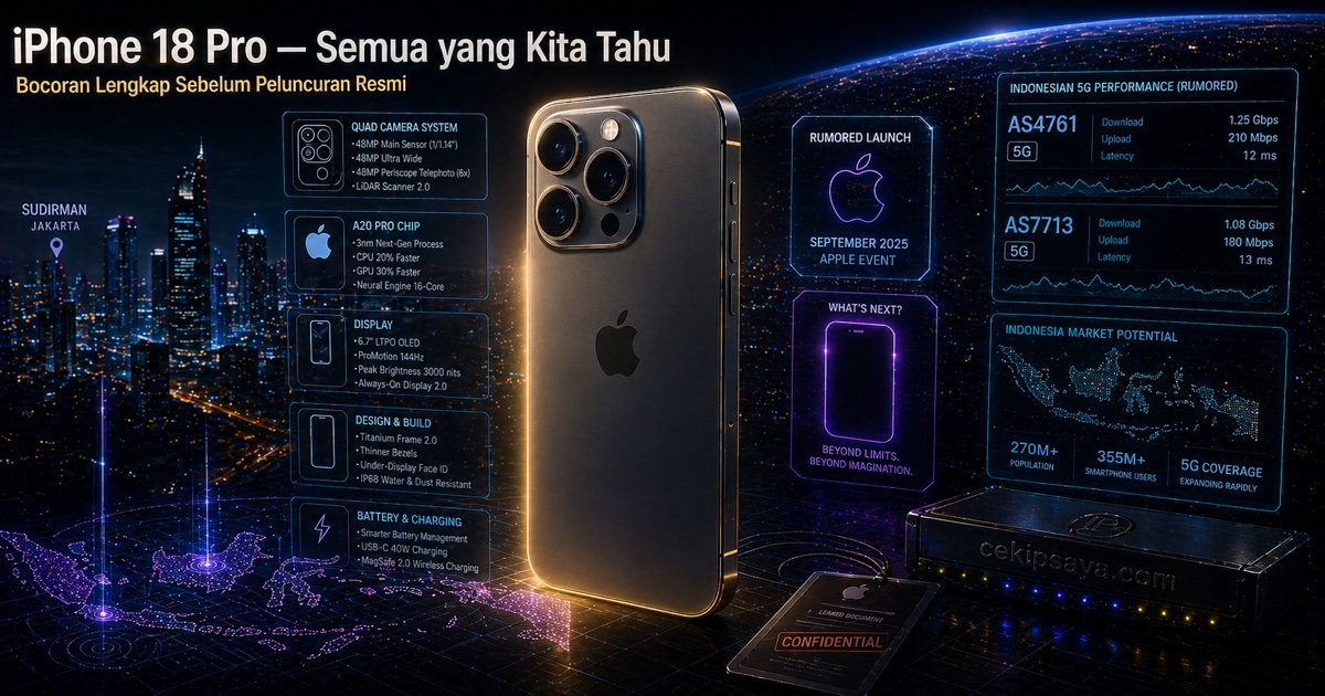 iPhone 18 Pro — Semua yang Kita Tahu (2026)