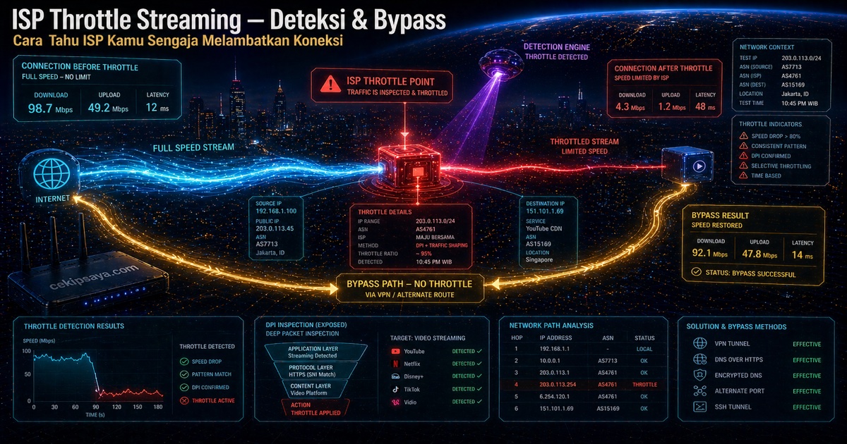 ISP Throttle Streaming? Begini Cara Deteksi & Bypass!