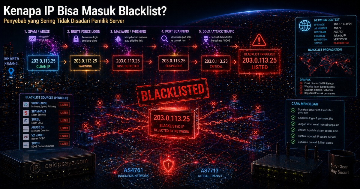Kenapa IP Masuk Blacklist & Cara Mengatasinya