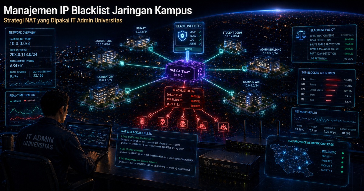 Panduan NOC: IP Blacklist di Jaringan Kampus