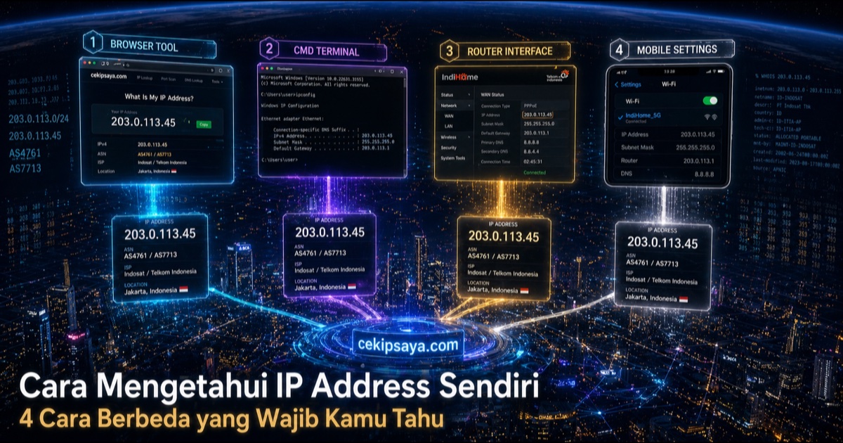 Ilustrasi Cara Mengetahui IP Address Sendiri