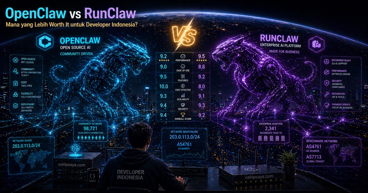 OpenClaw vs RunClaw — Perbandingan AI Agent