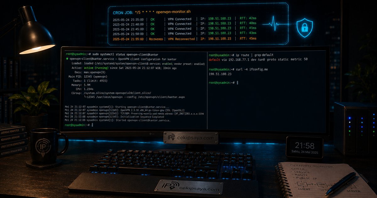 OpenVPN Full Tunnel di Linux