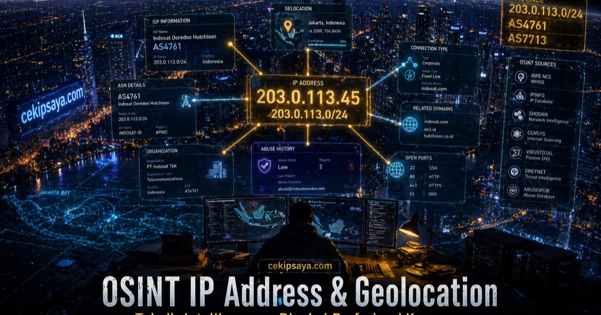 IP Lookup & Geolocation: Cara Investigasi IP Pakai OSINT