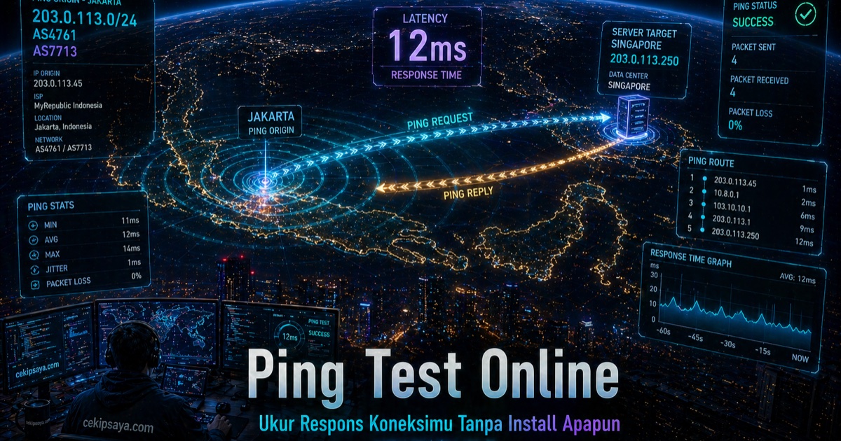 Ping Test Online — Cek Latensi & Koneksi