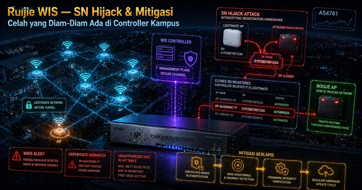 Ruijie WIS SN Hijack: Risiko dan Mitigasi