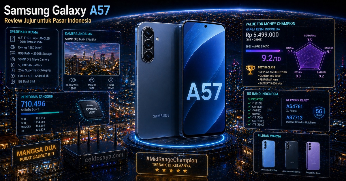 Ilustrasi Samsung Galaxy A57 — Review & Spesifikasi