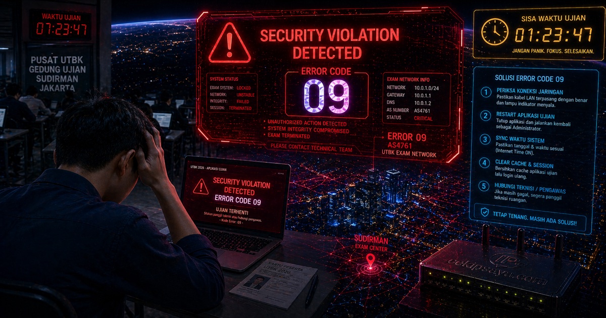 Fix: Security Violation Error Code 09 UTBK — 3 Solusi