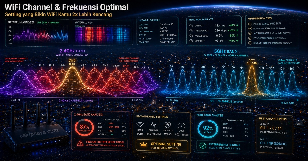 WiFi Channel & Frekuensi Optimal