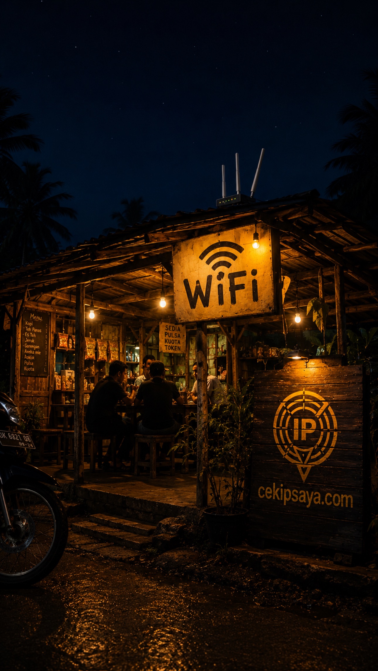 Wallpaper Warung WiFi Indonesia Night — cekipsaya.com